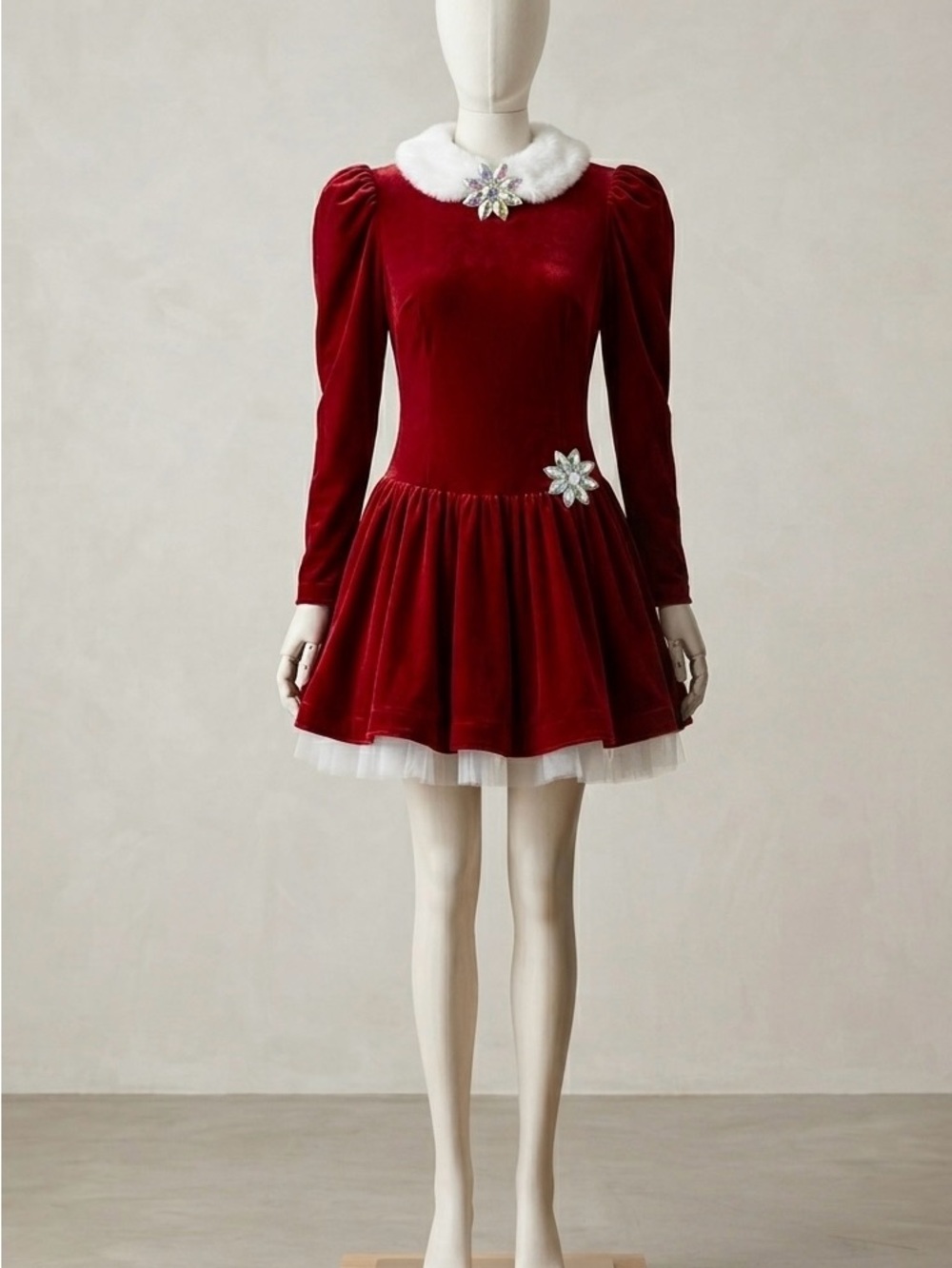 Weissman Red Velvet Christmas Dance Costume Adult Medium Holiday Recital